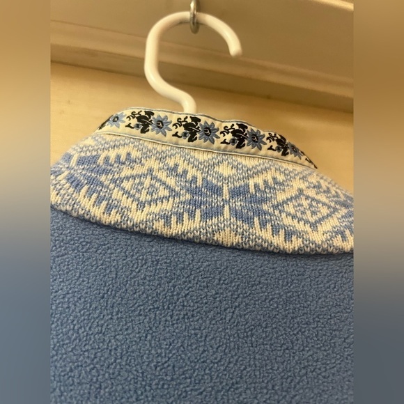 ⚪️Vintage L.l bean blue zip up patterned sweater womens size small - Picture 8 of 8